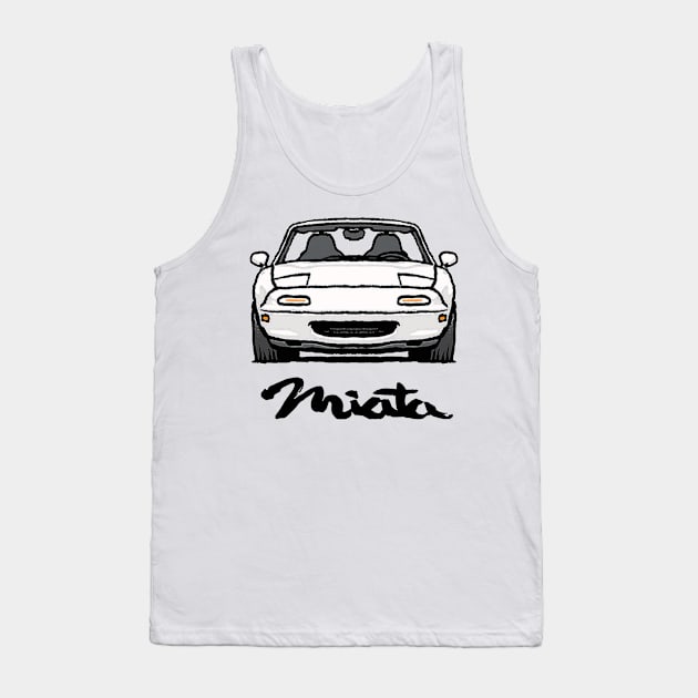 MX5 Miata NA White Tank Top by Woreth